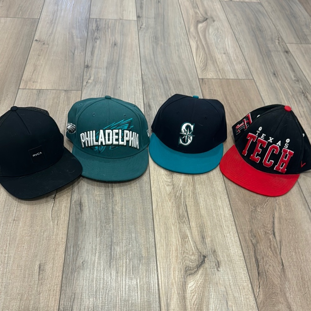 RVCA, Philadelphia, Seattle, Texas Tech Caps